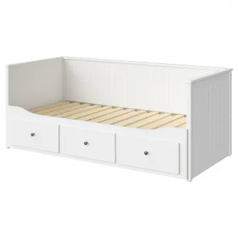 IKEA HEMNES Cadru divan cu 3 sertare, alb, 80x200 cm