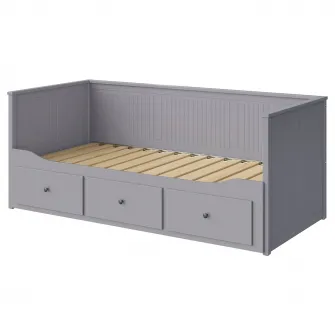IKEA HEMNES Cadru divan cu 3 sertare, gri, 80x200 cm