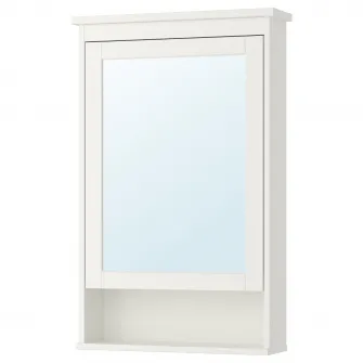 IKEA HEMNES Dulap baie cu oglinda, alb, 63x16x98 cm