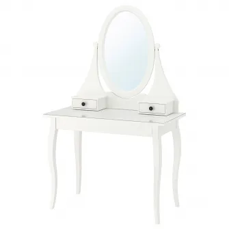 IKEA HEMNES Masuta toaleta+oglinda, alb, 100x50 cm