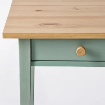 IKEA HEMNES Noptiera, gri-verde/maro deschis vopsit, 46x35 cm