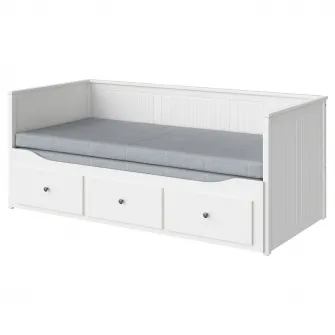 IKEA HEMNES Divan cu 3 sertare/2 saltele, alb/Ågotnes ferma, 80x200 cm