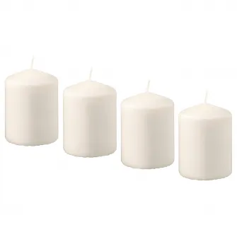 IKEA HEMSJÖ Lumanare bloc neparfumata, natr, 8 cm