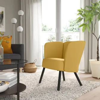 IKEA HERRÅKRA Fotoliu, Diseröd galben inchis