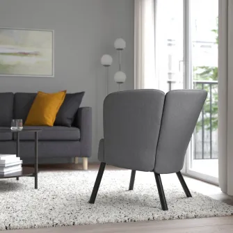 IKEA HERRÅKRA Fotoliu, Vissle gri