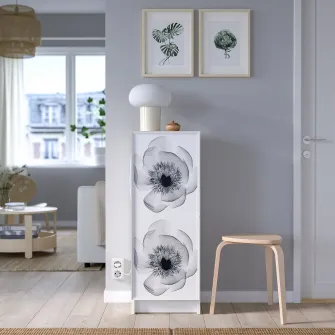IKEA HÖGBO Usa sticla, alb, 40x97 cm