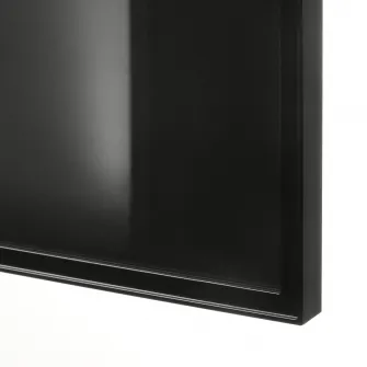 IKEA HÖGBO Usa sticla, negru, 40x192 cm