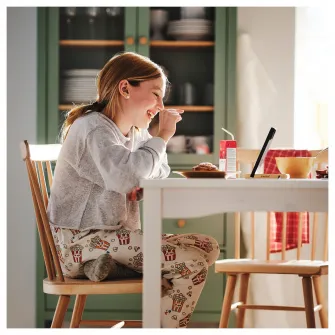 IKEA HÖGVED Scaun, furnir mesteacan