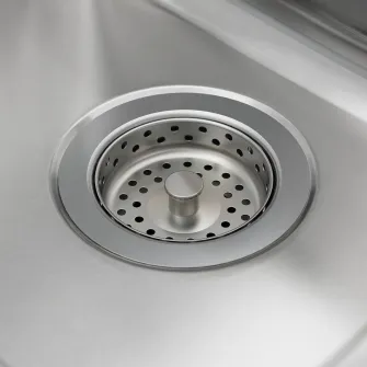IKEA HILLESJÖN Chiuv incorporata 1 1/2, inox, 58x46 cm