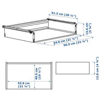 IKEA HJÄLPA Sertar fara front, alb, 60x55 cm