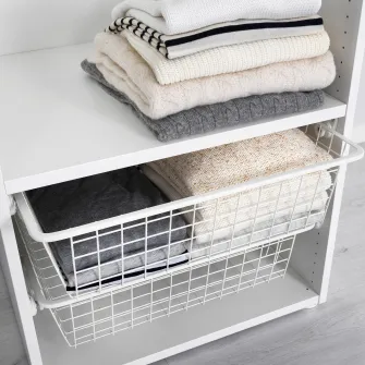 IKEA HJÄLPA Cos metalic+sina culisanta, alb, 60x55 cm
