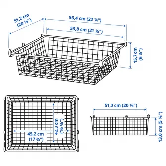 IKEA HJÄLPA Cos metalic+sina culisanta, alb, 60x55 cm