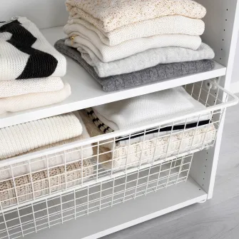 IKEA HJÄLPA Cos metalic+sina culisanta, alb, 80x55 cm