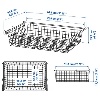 IKEA HJÄLPA Cos metalic+sina culisanta, alb, 80x55 cm