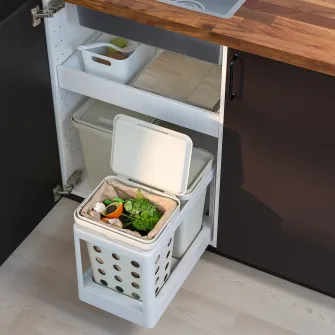 IKEA HÅLLBAR Cadru culisant sortare deseuri, gri