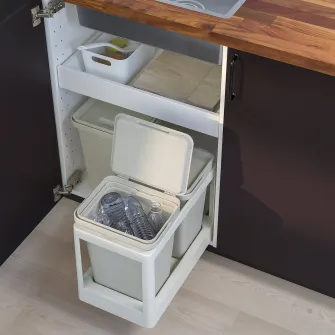 IKEA HÅLLBAR Cadru culisant sortare deseuri, gri