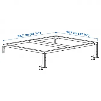 IKEA HÅLLBAR Cadru sustinere cos sortare deseuri, alb, 60 cm