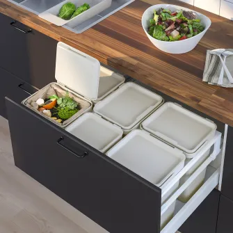 IKEA HÅLLBAR Cadru sustinere cos sortare deseuri, alb, 80 cm