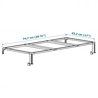 IKEA HÅLLBAR Cadru sustinere cos sortare deseuri, alb, 80 cm