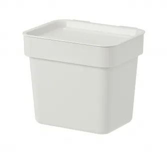 IKEA HÅLLBAR Cos cu capac, gri, 3 l