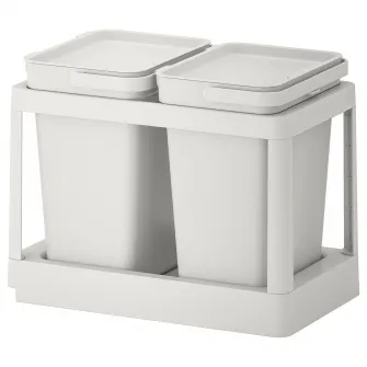 IKEA HÅLLBAR Solutie sortare deseuri, culisant/gri, 20 l