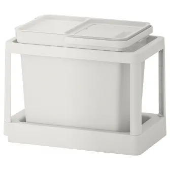 IKEA HÅLLBAR Solutie sortare deseuri, culisant/gri, 22 l