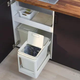 IKEA HÅLLBAR Solutie sortare deseuri, culisant/gri, 22 l