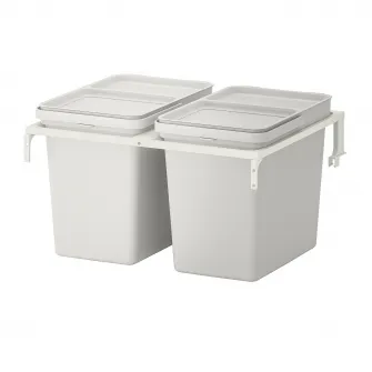IKEA HÅLLBAR Solutie sortare deseuri, pentru sertar bucatarie METOD/gri, 44 l