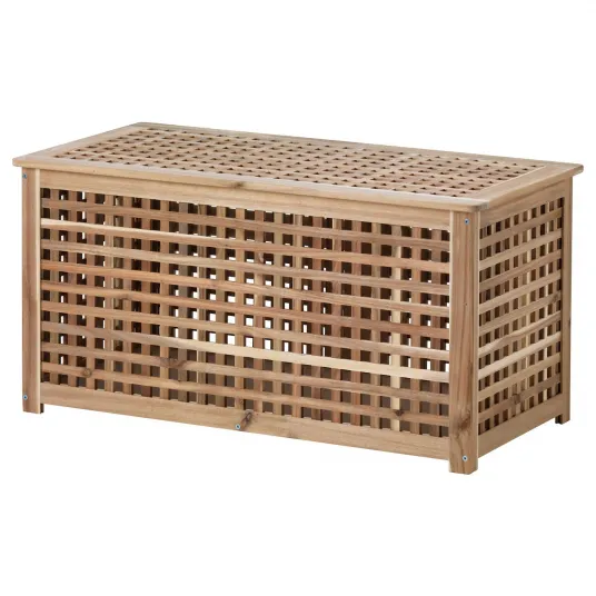 IKEA HOL Masa cu spatiu depozitare, acacia, 98x50 cm