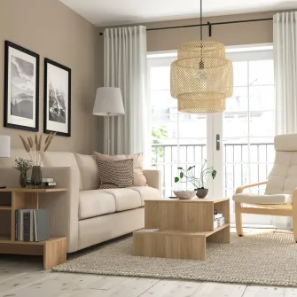 IKEA HOLMERUD Masuta cafea, aspect stejar, 90x55 cm