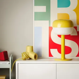 IKEA HORNFELS Cablu prelungitor, galben, 1.8 m