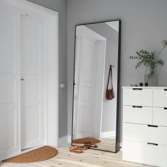 IKEA HOVET Oglinda, negru, 78x196 cm