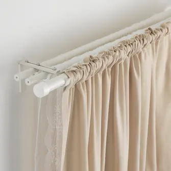 IKEA HUGAD Bagheta perdea, alb, 120-210 cm