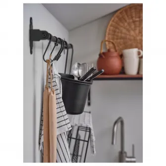 IKEA HULTARP Carlig, negru, 7 cm