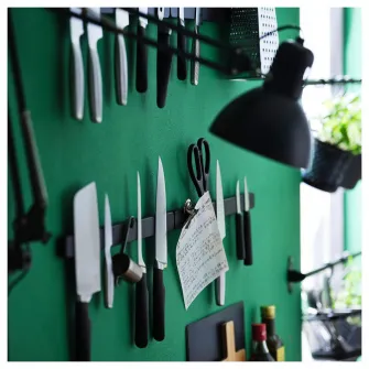IKEA HULTARP Suport magnetic cutite, negru, 38 cm