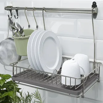 IKEA HULTARP Suport vesela, nichelat