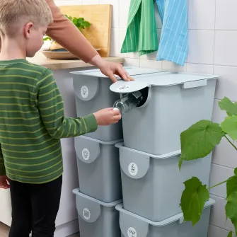 IKEA HUSBONDE Abtibilduri, set 12buc, sortare deseuri