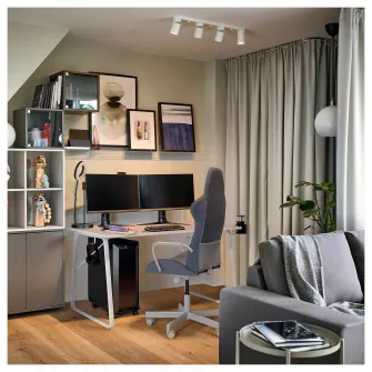 IKEA HUVUDSPELARE Birou de gaming, bej, 140x80 cm
