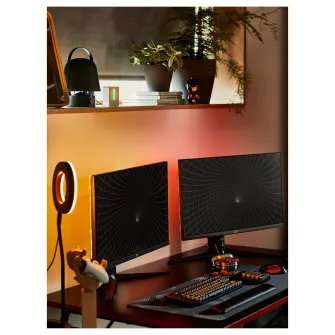 IKEA HUVUDSPELARE Birou de gaming, negru, 140x80 cm