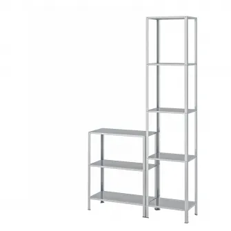IKEA HYLLIS Etajera interior/exterior, 100x27x74-183 cm