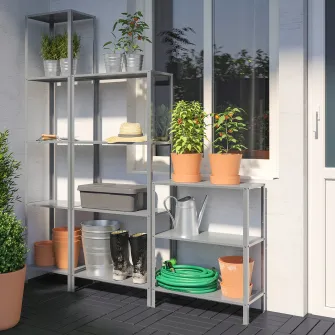 IKEA HYLLIS Etajera interior/exterior, 160x27x74-183 cm