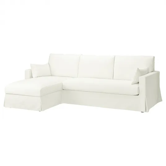 IKEA HYLTARP Canapea 3locuri+sezlong, stanga, Hallarp alb