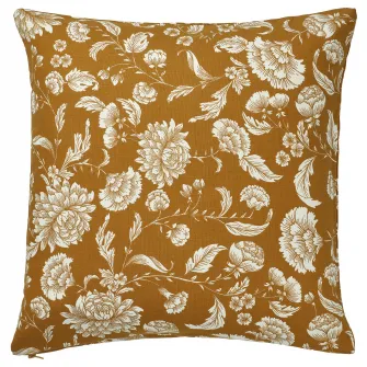 IKEA IDALINNEA Fata perna, galb/maro, 50x50 cm