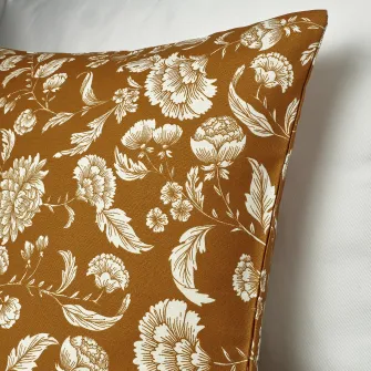 IKEA IDALINNEA Fata perna, galb/maro, 50x50 cm