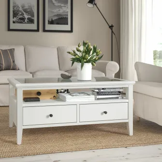 IKEA IDANÄS Masuta cafea, alb, 107x55 cm
