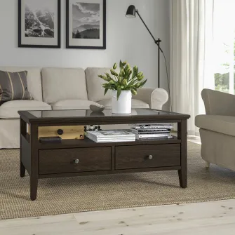 IKEA IDANÄS Masuta cafea, maro-i vopsit, 107x55 cm