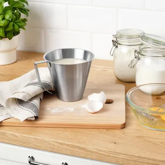 IKEA IDEALISK Pahar gradat, gradat/inox, 1 l