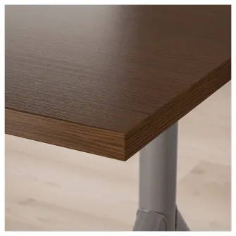 IKEA IDÅSEN Birou, maro/gri inchis, 160x80 cm