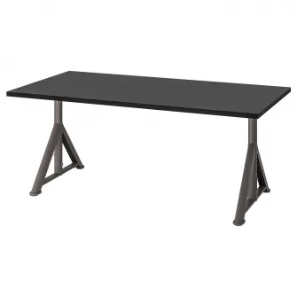 IKEA IDÅSEN Birou, negru/gri inchis, 160x80 cm