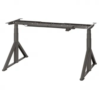 IKEA IDÅSEN Cadru reglabil pentru blat, gri inchis, 146x70 cm